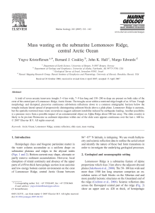 Mass wasting on the submarine Lomonosov Ridge, central Arctic