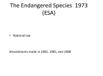 The Endangered Species 1973 (ESA)