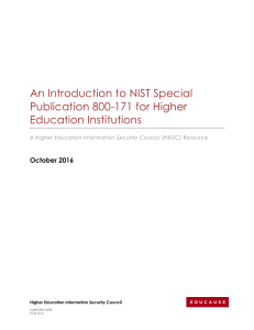 An Introduction to NIST Special Publication 800
