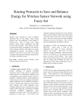Routing Protocols to Save and Balance Energy for Wireless Sensor