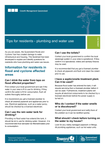 General tips for plumbing and water use