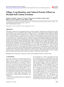 Tillage, Crop Rotation, and Cultural Practice Effects on Dryland Soil