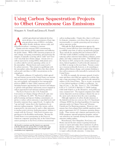 Using Carbon Sequestration Projects to Offset