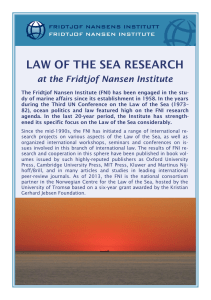 law of the sea research - Fridtjof Nansen Institute