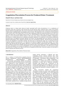 Coagulation/Flocculation Process for Produced Water