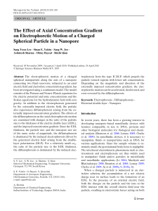 The Effect of Axial Concentration Gradient on