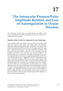 The Intraocular Pressure/Pulse Amplitude Relation and