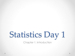 Statistics Day 1