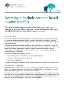 Deeming to include account-based income streams
