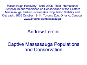 Andrew Lentini Captive Massasauga Populations
