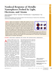 Nonlocal Response of Metallic Nanospheres Probed by Light