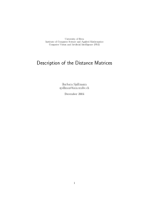 Description of the Distance Matrices