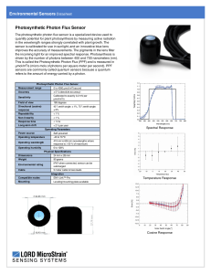 Environmental Sensors Photosynthetic Photon Flux Sensor