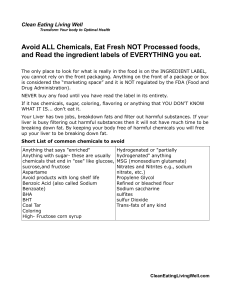 Avoid Chemicals - Clean Eating Living Well