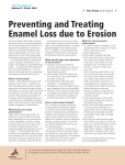 Preventing and Treating Enamel Loss due to Erosion