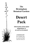 Desert Pack - Birmingham Botanical Gardens and Glasshouses