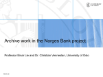 Archive work in the Norges Bank project