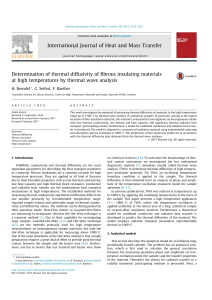 Determination of thermal diffusivity of fibrous - Fraunhofer-HTL