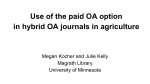 Use of the paid OA option in hybrid OA journals in agriculture