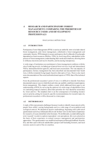 ZF0118 - Research and participatory forest management