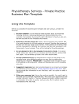 Physiotherapy Services - Private Practice Business Plan Template