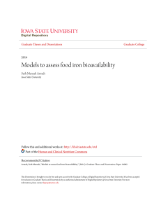 Models to assess food iron bioavailability