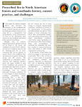 Prescribed fire in North American forests and woodlands: history