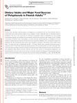 Dietary Intake and Major Food Sources of Polyphenols