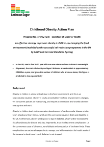 Childhood Obesity Action Plan - Consensus Action on Salt and Health