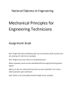 National Diploma in Engineering Mechanical Principles for