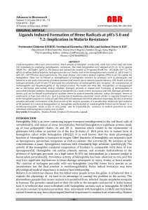 Ligands Induced Formation of Heme Radicals at pH`s 5.0 and 7.2