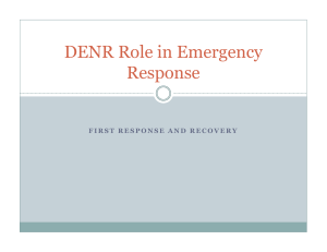 DENR Role in Emergency Response