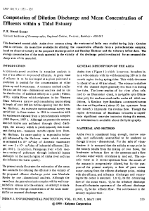 Computation of Dilution Discharge and Mean Concentration of