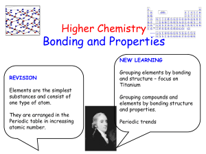 Bonding and Properties of Compounds