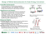 Design of Nitride Semiconductors for Solar Energy Conversion