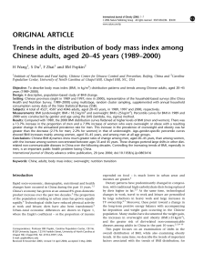 ORIGINAL ARTICLE Trends in the distribution of body mass index