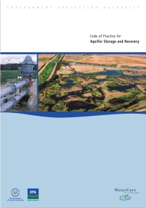 Code of Practice for Aquifer Storage and Recovery