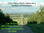 Crop Yield in North Dakota as a function of Precipitation