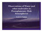 Observations of Water and other molecules in Protoplanetary Disk