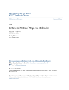 Rotational States of Magnetic Molecules
