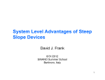 System Level Advantages of Steep Slope Devices