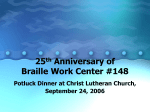 Braille Work Center Potluck, September 24, 2006