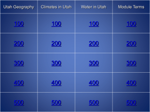 Utah Geography - 100