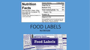 foods labels