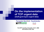 On the implementation of TCP urgent data