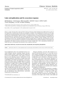 Lake eutrophication and its ecosystem response | SpringerLink