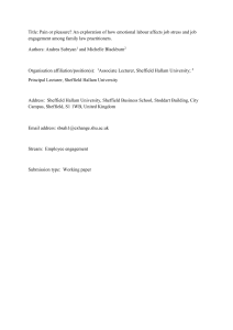 Pain or pleasure An exploration of how emotional labour affects job