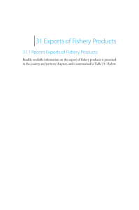 31 Exports of Fishery Products
