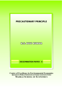 precautionary principle ks kavi kumar