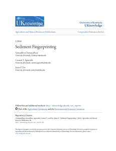 Sediment Fingerprinting - UKnowledge